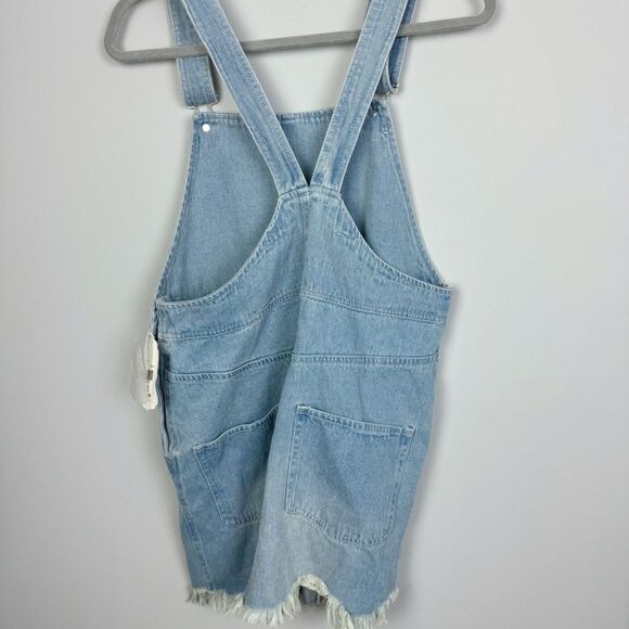 ALTAR’D STATE | NEW Blue Jean Denim Jumper Overall Dress Women’s Size Small - Picture 8 of 10